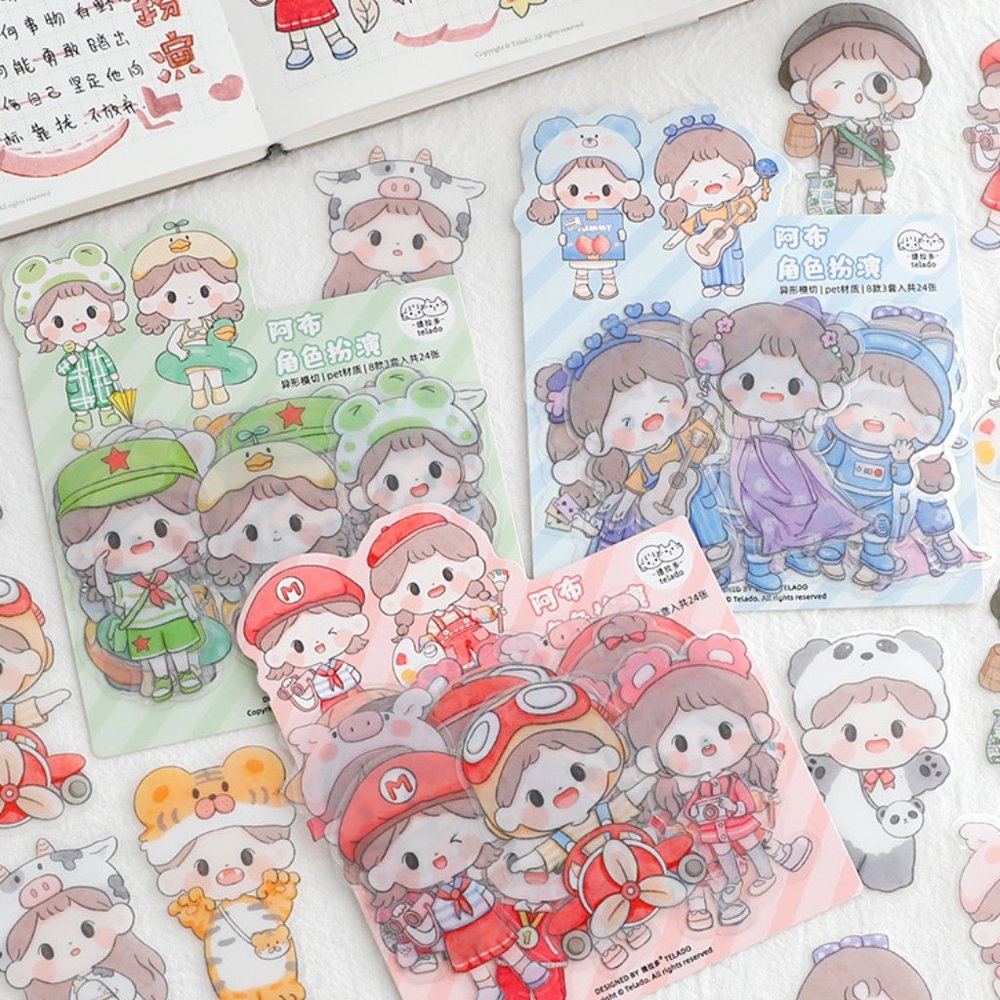 Telado Cosplay Girl Waterproof Sticker Pack